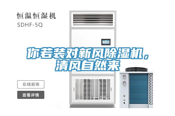 你若裝對新風除濕機，清風自然來