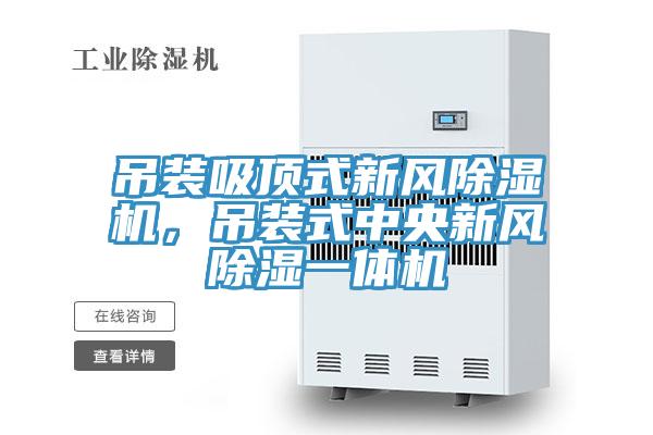 吊裝吸頂式新風除濕機，吊裝式中央新風除濕一體機