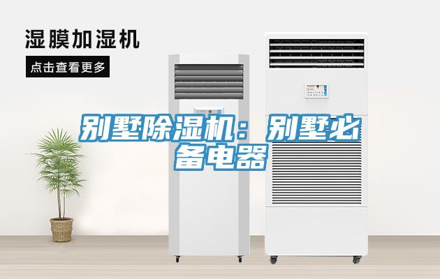 別墅除濕機：別墅必備電器