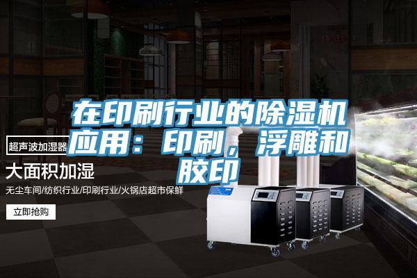 在印刷行業的除濕機應用：印刷，浮雕和膠印