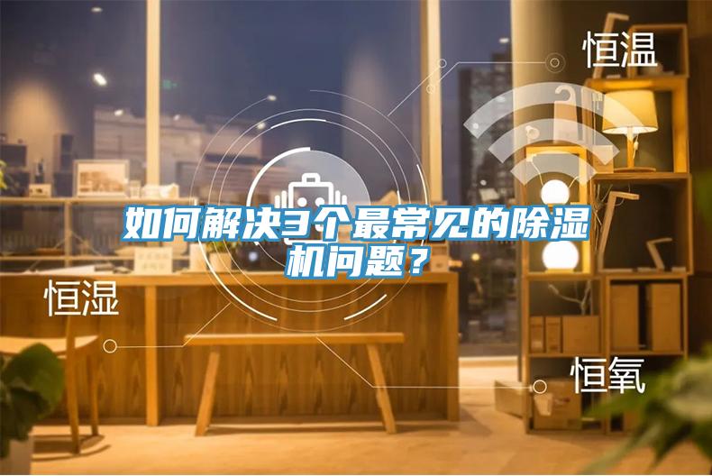 如何解決3個最常見的除濕機問題？