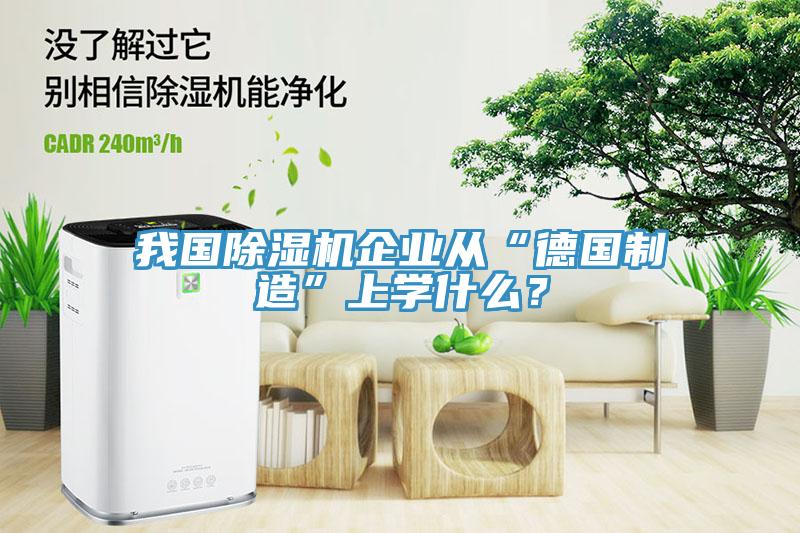 我國除濕機企業從“德國制造”上學什么？