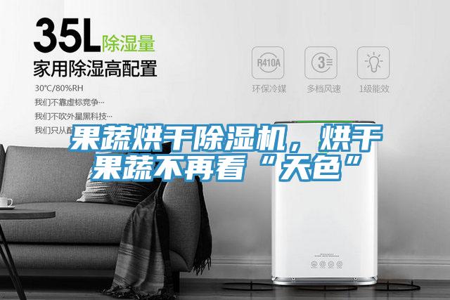 果蔬烘干除濕機，烘干果蔬不再看“天色”
