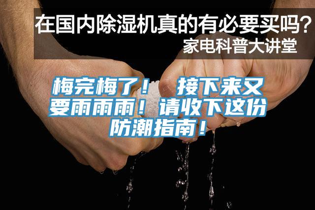 梅完梅了！ 接下來又要雨雨雨！請收下這份防潮指南！