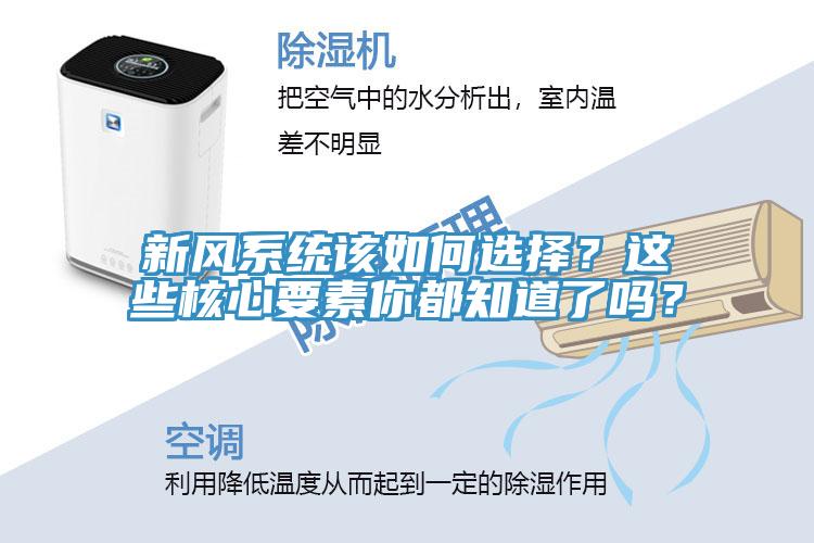 新風系統該如何選擇？這些核心要素你都知道了嗎？