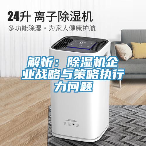 解析：除濕機企業戰略與策略執行力問題