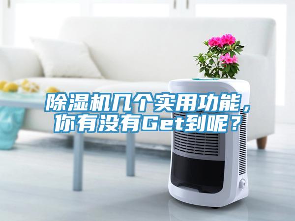 除濕機幾個實用功能，你有沒有Get到呢？