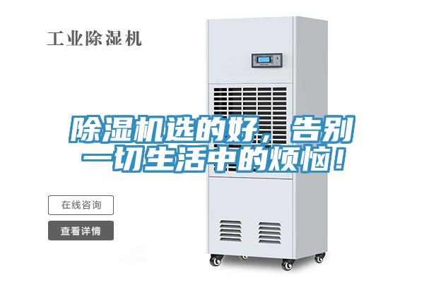 除濕機選的好，告別一切生活中的煩惱！