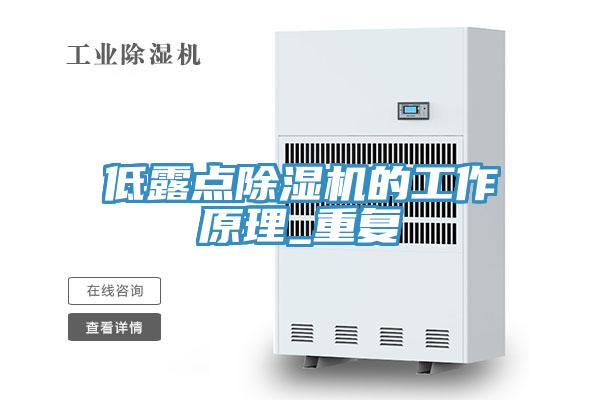 低露點除濕機的工作原理_重復