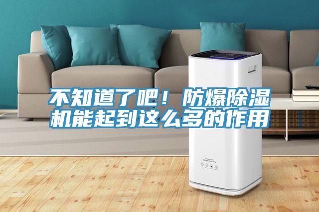 不知道了吧！防爆除濕機能起到這么多的作用