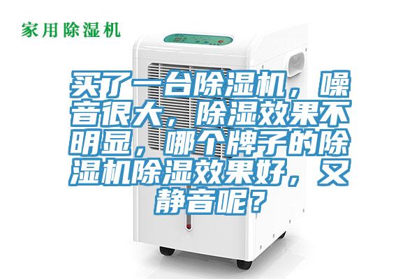 買了一臺除濕機，噪音很大，除濕效果不明顯，哪個牌子的除濕機除濕效果好，又靜音呢？