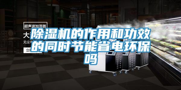 除濕機的作用和功效的同時節能省電環保嗎