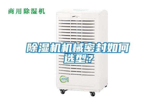 除濕機機械密封如何選型？