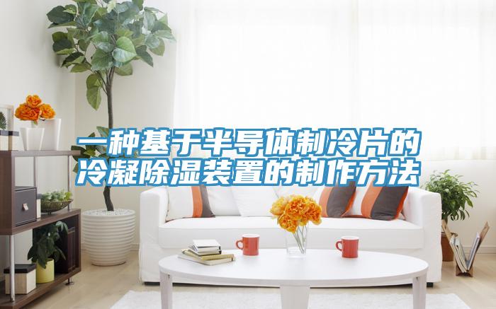 一種基于半導體制冷片的冷凝除濕裝置的制作方法