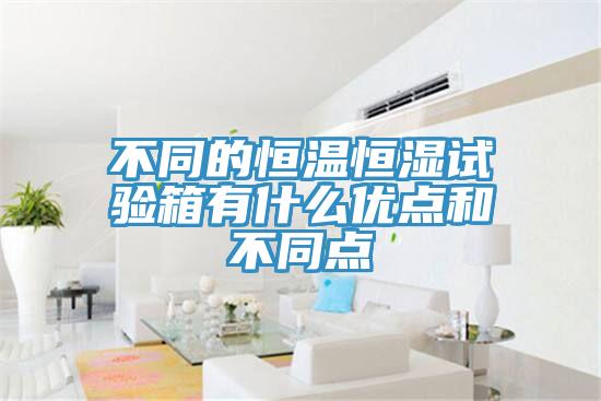 不同的恒溫恒濕試驗箱有什么優點和不同點
