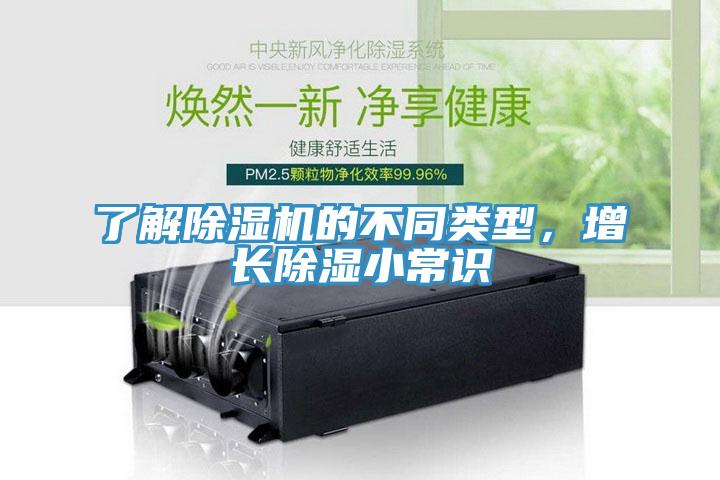 了解除濕機的不同類型，增長除濕小常識