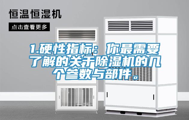 1.硬性指標：你最需要了解的關于除濕機的幾個參數與部件。