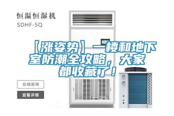 【漲姿勢】一樓和地下室防潮全攻略，大家都收藏了！