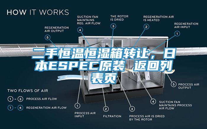 二手恒溫恒濕箱轉讓，日本ESPEC原裝 返回列表頁
