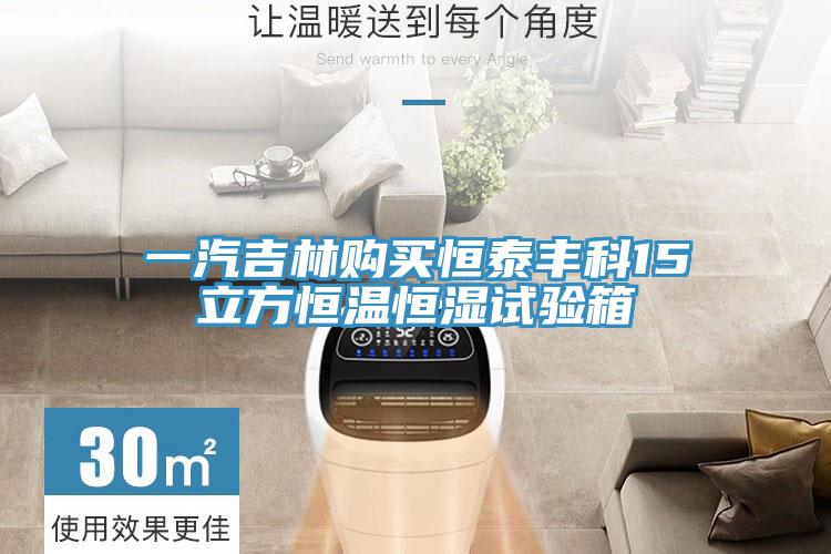 一汽吉林購買恒泰豐科15立方恒溫恒濕試驗箱