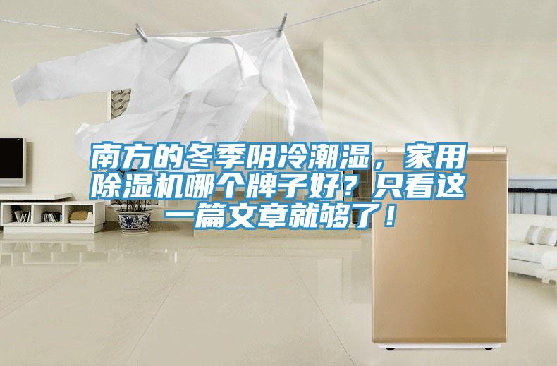 南方的冬季陰冷潮濕，家用除濕機哪個牌子好？只看這一篇文章就夠了！