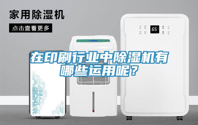 在印刷行業中除濕機有哪些運用呢？