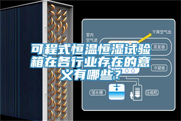 可程式恒溫恒濕試驗箱在各行業存在的意義有哪些？