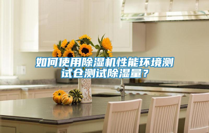 如何使用除濕機性能環境測試倉測試除濕量？
