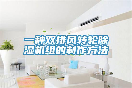 一種雙排風轉輪除濕機組的制作方法