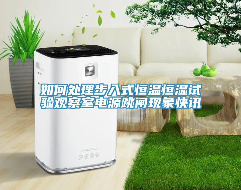 如何處理步入式恒溫恒濕試驗觀察室電源跳閘現象快訊