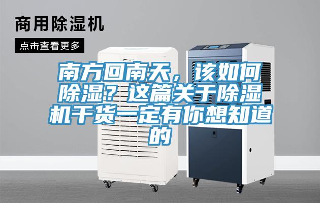 南方回南天，該如何除濕？這篇關于除濕機干貨一定有你想知道的