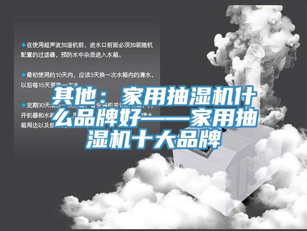 其他：家用抽濕機什么品牌好——家用抽濕機十大品牌