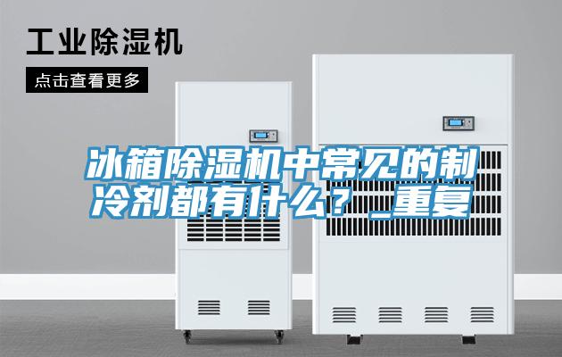 冰箱除濕機中常見的制冷劑都有什么？_重復