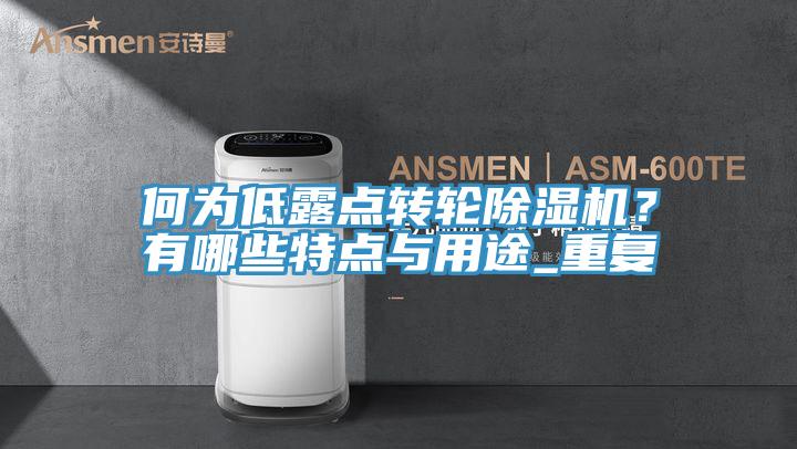 何為低露點轉輪除濕機？有哪些特點與用途_重復