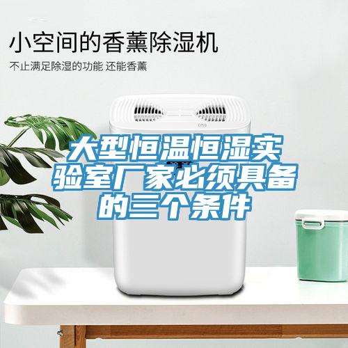 大型恒溫恒濕實驗室廠家必須具備的三個條件