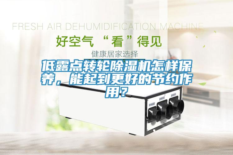 低露點轉輪除濕機怎樣保養，能起到更好的節約作用？