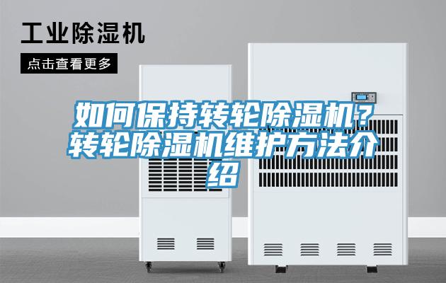 如何保持轉輪除濕機？轉輪除濕機維護方法介紹