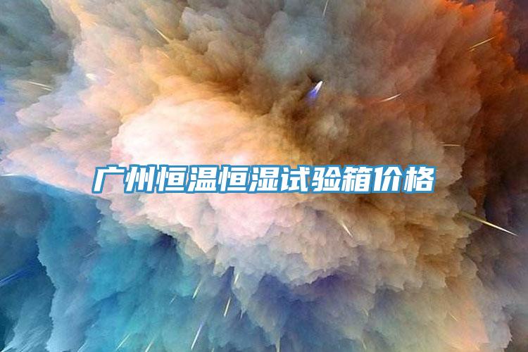 廣州恒溫恒濕試驗箱價格