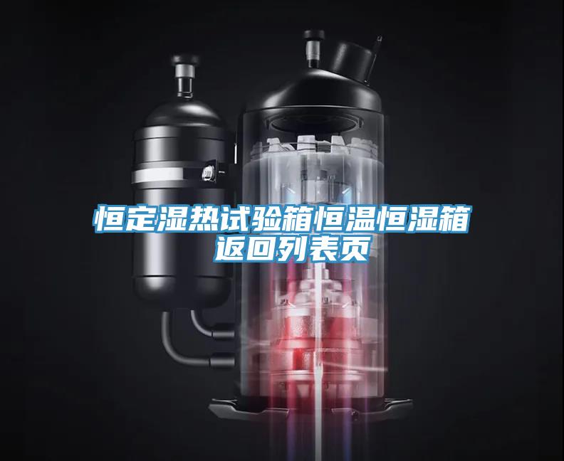 恒定濕熱試驗箱恒溫恒濕箱 返回列表頁