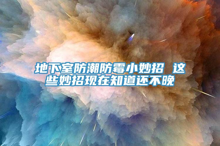 地下室防潮防霉小妙招 這些妙招現在知道還不晚