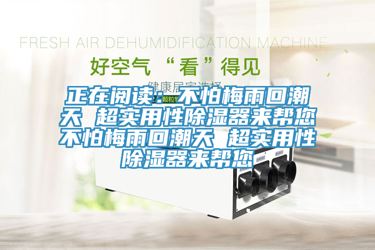 正在閱讀：不怕梅雨回潮天 超實用性除濕器來幫您不怕梅雨回潮天 超實用性除濕器來幫您