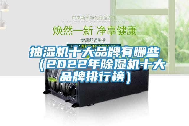 抽濕機十大品牌有哪些（2022年除濕機十大品牌排行榜）