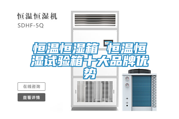 恒溫恒濕箱 恒溫恒濕試驗箱十大品牌優勢