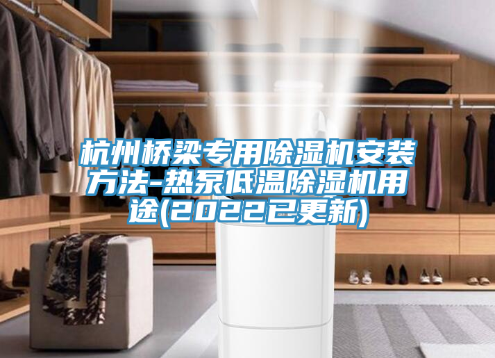 杭州橋梁專用除濕機安裝方法-熱泵低溫除濕機用途(2022已更新)