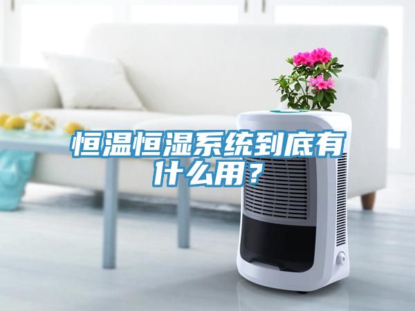 恒溫恒濕系統到底有什么用？