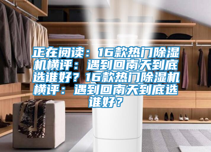 正在閱讀：16款熱門除濕機橫評：遇到回南天到底選誰好？16款熱門除濕機橫評：遇到回南天到底選誰好？