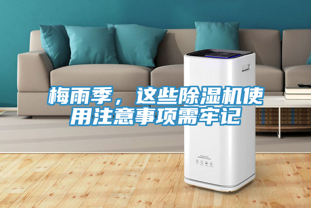梅雨季，這些除濕機使用注意事項需牢記