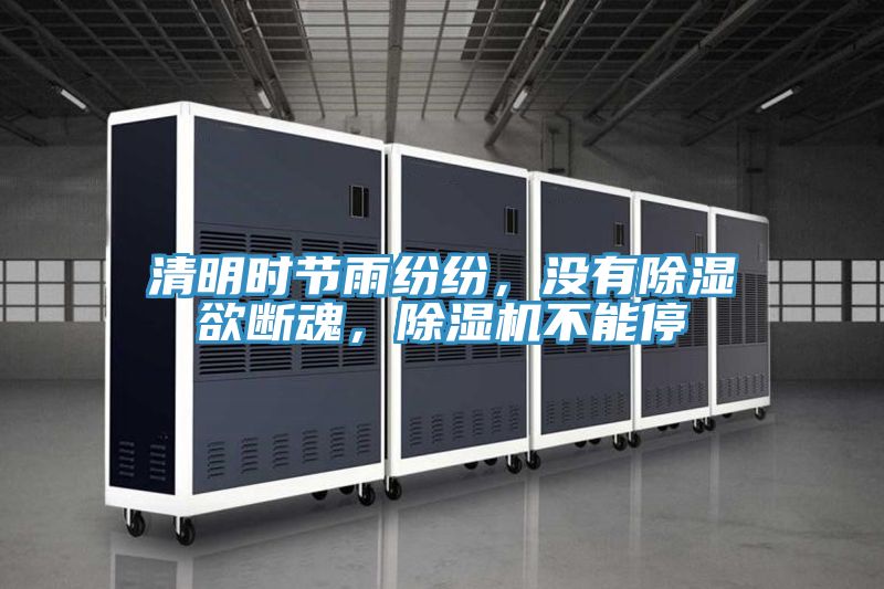清明時節雨紛紛，沒有除濕欲斷魂，除濕機不能停