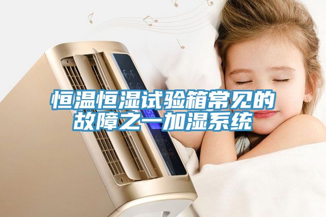 恒溫恒濕試驗箱常見的故障之一加濕系統
