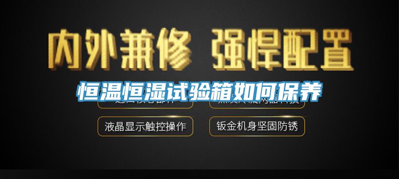恒溫恒濕試驗箱如何保養